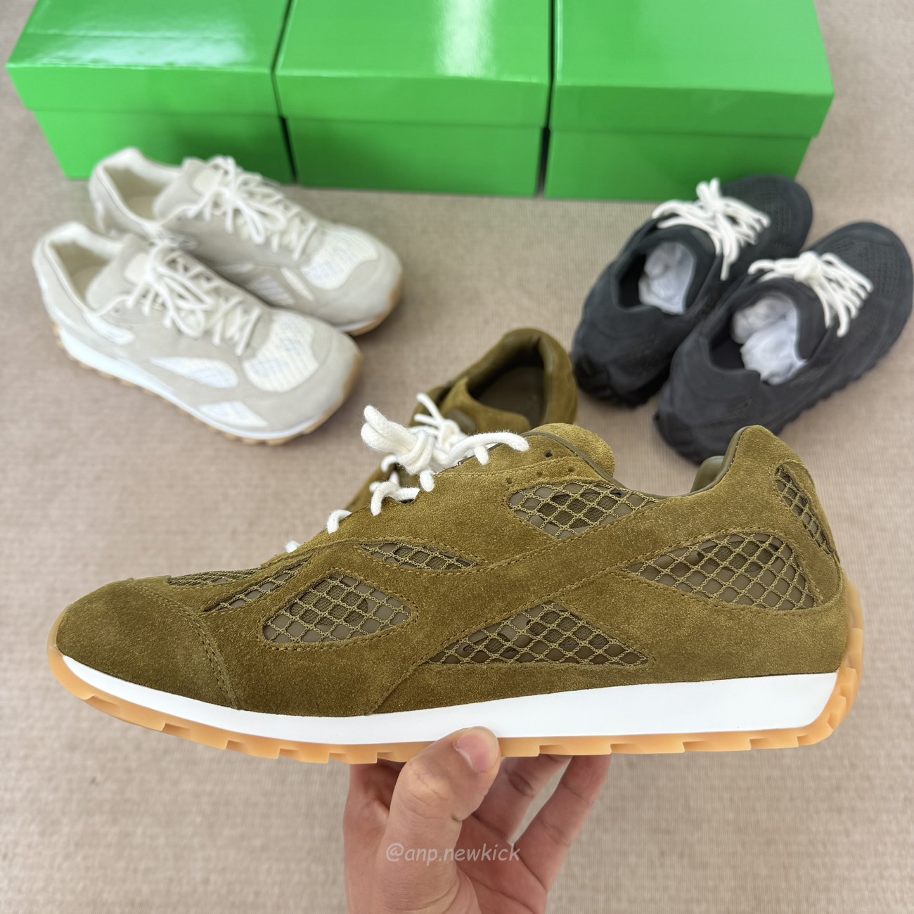 Bottega Veneta Orbit Olive Oil Black Gray 797306 V4je1 3310 (13) - www.newkick.org